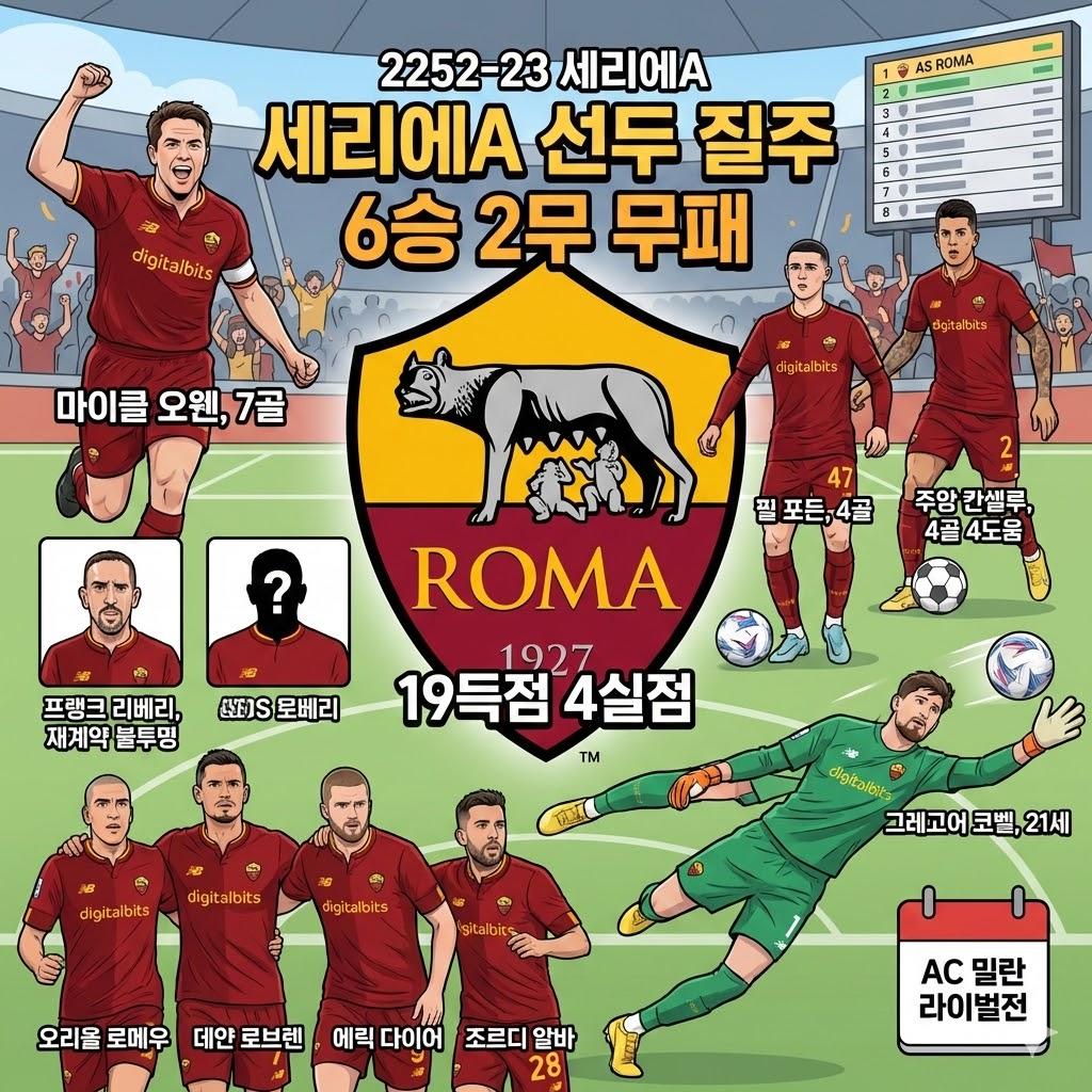 AS 로마, 세리에A리그 초반 선두